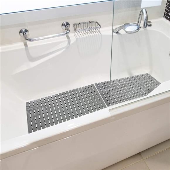 Shower Mat Non Slip Bathtub Mat with Suction Cups and Drain Holes 27.5x15.7 Inch - Picture 6 of 6